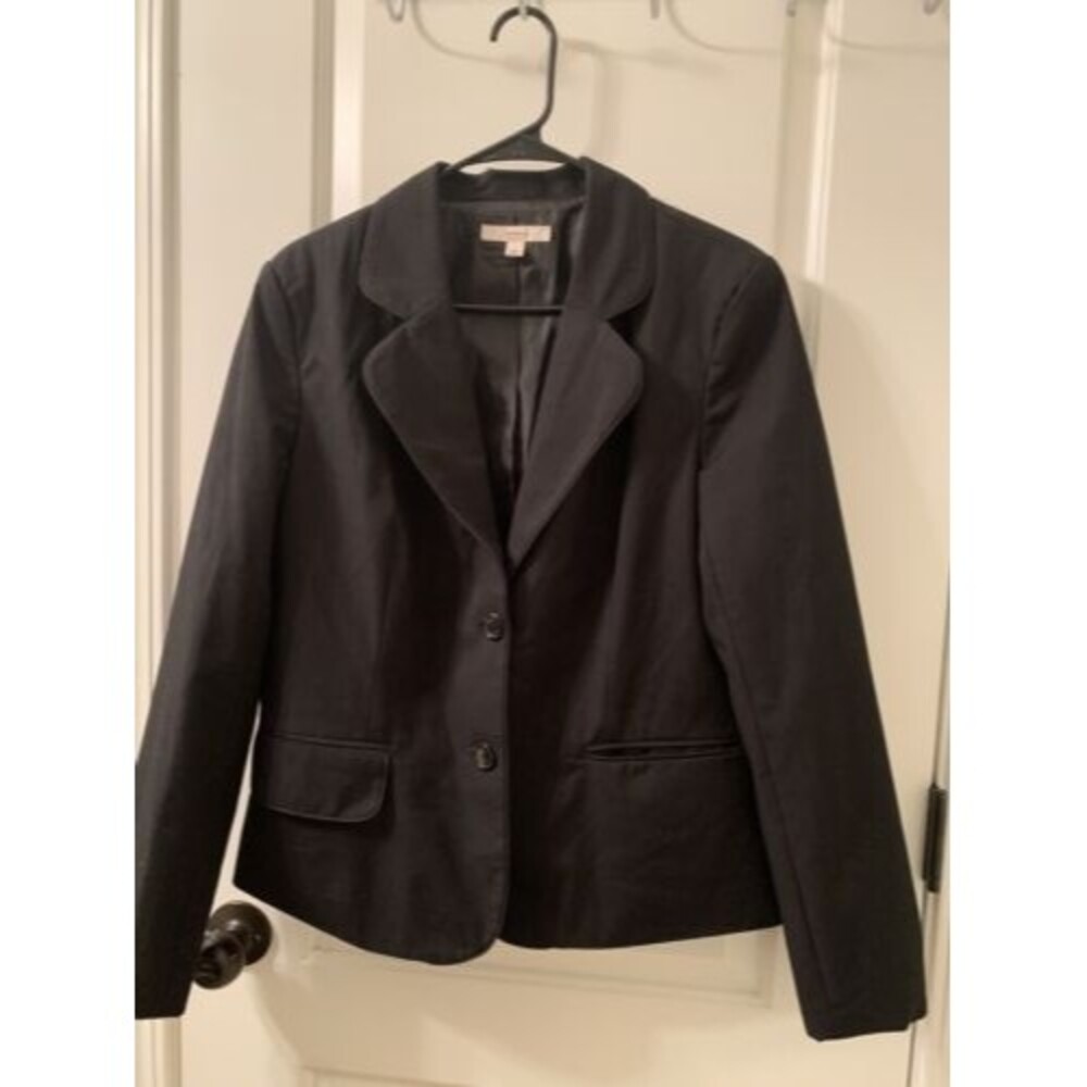 Merona Women's Blazer Jacket Coat Business Size Large Black